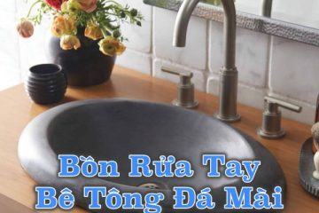 Bồn rửa tay bê tông đá mài