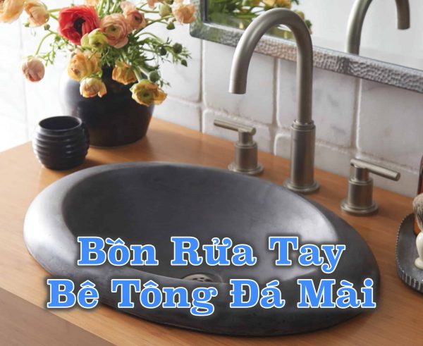 Bồn rửa tay bê tông đá mài